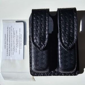 US Duty Gear Model 88-G1 Double Magazine Pouch Hidden Snap in Basketweave Finish